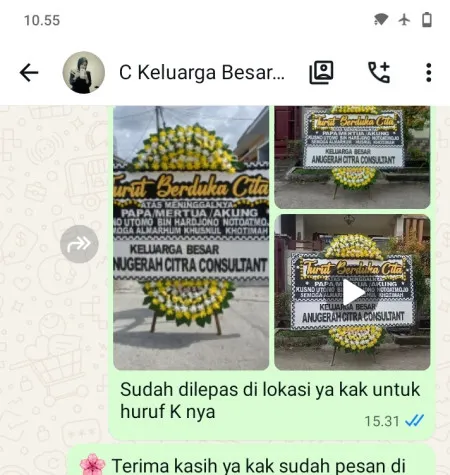 Pengiriman Papan Bunga Duka Jurangmangu Timur