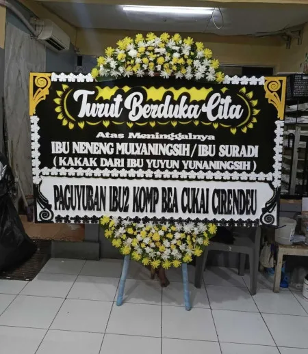 Papan Bunga Duka Jurangmangu Timur